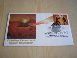 Star Wars, Obi-Wan Kenobi &amp; Anakin Skywalker, 2007, USA, ensipäiväkuori, FDC, hieno. Katso myös muut kohteeni, mm. noin 1 200 erilaista amerikkalaista