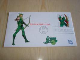 Green Arrow, DC Comics, 2006, USA, ensipäiväkuori, FDC, hieno. Katso myös muut kohteeni, mm. noin 1 200 erilaista amerikkalaista ensipäiväkuorta 1920-luvulta