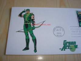 Green Arrow, DC Comics, 2006, USA, ensipäiväkuori, FDC, hieno. Katso myös muut kohteeni, mm. noin 1 200 erilaista amerikkalaista ensipäiväkuorta 1920-luvulta