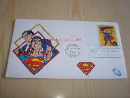 Teräsmies, Superman, 2006, USA, ensipäiväkuori, FDC, hieno. Katso myös muut kohteeni, mm. noin 1 200 erilaista amerikkalaista ensipäiväkuorta 1920-luvulta