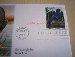 The Everglades, 2006, USA, ensipäiväkuori, FDC, hieno. Katso myös muut kohteeni, mm. noin 1 200 erilaista amerikkalaista ensipäiväkuorta 1920-luvulta 2000-luvulle.