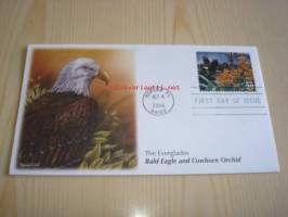 The Everglades, Bald Eagle, 2006, USA, ensipäiväkuori, FDC, hieno. Katso myös muut kohteeni, mm. noin 1 200 erilaista amerikkalaista ensipäiväkuorta