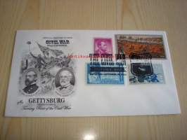 Civil War, USA:n sisällissota, Battle of Gettysburg, 2013, USA, ensipäiväkuori, FDC, hieno. Katso myös muut kohteeni, mm. noin 1 200 erilaista amerikkalaista