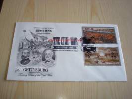 Civil War, USA:n sisällissota, Battle of Gettysburg, 2013, USA, ensipäiväkuori, FDC, hieno. Katso myös muut kohteeni, mm. noin 1 200 erilaista amerikkalaista