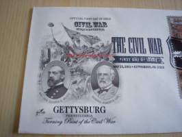 Civil War, USA:n sisällissota, Battle of Gettysburg, 2013, USA, ensipäiväkuori, FDC, hieno. Katso myös muut kohteeni, mm. noin 1 200 erilaista amerikkalaista