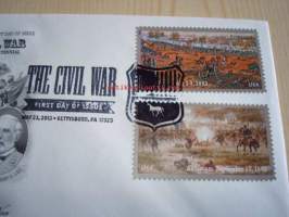 Civil War, USA:n sisällissota, Battle of Gettysburg, 2013, USA, ensipäiväkuori, FDC, hieno. Katso myös muut kohteeni, mm. noin 1 200 erilaista amerikkalaista