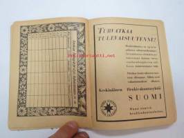 Koululaisen Muistikirja 1930-1931 -calendar / yearbook for school pupils