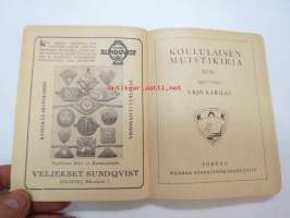 Koululaisen Muistikirja 1930-1931 -calendar / yearbook for school pupils