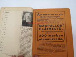 Koululaisen Muistikirja 1930-1931 -calendar / yearbook for school pupils