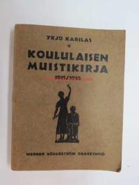 Koululaisen Muistikirja 1935-1936 -calendar / yearbook for school pupils