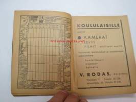 Koululaisen Muistikirja 1935-1936 -calendar / yearbook for school pupils