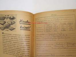 Koululaisen Muistikirja 1935-1936 -calendar / yearbook for school pupils