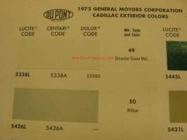 GM Automotive Colors vm. 1972