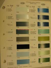 GM Automotive Colors vm. 1970