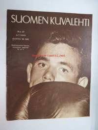 Suomen Kuvalehti 1959 nr 27, ilmestynyt 4.7.1959, sis. mm. seur. artikkelit / kuvat / mainokset; Kansikuva Ingemar Johansson + artikkeli, Silvikrin, Säteilyvaara