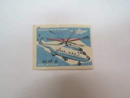 MI-6 helikopteri -neuvostoliittolainen tulitikkuetiketti - Soviet matcbox label