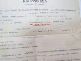 Durant 15 L-4203/E 4209 &quot;kupe&quot;, kauppakirja autoilija Nestor Rikhard Saarinen / Konepaja Auto O/Y - Turku, 25.7.1929 + Rajoitettu autovastuuvakuutus -vakuutuskirja