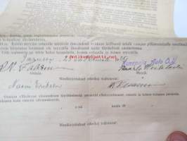 Durant 15 L-4203/E 4209 &quot;kupe&quot;, kauppakirja autoilija Nestor Rikhard Saarinen / Konepaja Auto O/Y - Turku, 25.7.1929 + Rajoitettu autovastuuvakuutus -vakuutuskirja