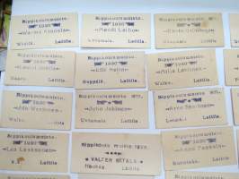 Rippikoulu, Laitila 1920, 38 kpl muistokortteja, joita rippikoululaiset jakoivat toisilleen ajan tavan mukaan muistoiksi; Juho Jokinen, Arvo Saarinen, Milja