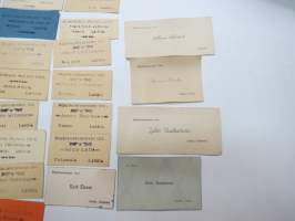 Rippikoulu, Laitila 1918, 28 kpl muistokortteja, joita rippikoululaiset jakoivat toisilleen ajan tavan mukaan muistoiksi; Anni Suominen, Suoma Wuola (Vuola), Aarno