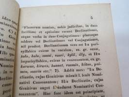 Dissertatio Academica - De affinitate declinationum in lingua fennica, esthonica et lapponica... p.p. Matthias Alexander Castrén, MDCCCXXXIX (1839) -väitöskirja