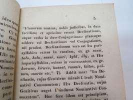 Dissertatio Academica - De affinitate declinationum in lingua fennica, esthonica et lapponica... p.p. Matthias Alexander Castrén, MDCCCXXXIX (1839) -väitöskirja