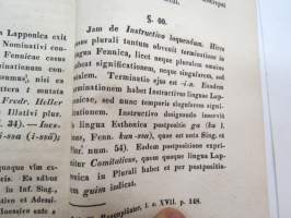 Dissertatio Academica - De affinitate declinationum in lingua fennica, esthonica et lapponica... p.p. Matthias Alexander Castrén, MDCCCXXXIX (1839) -väitöskirja