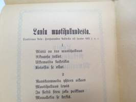 Laulu Aikakautemme Muotihulludesta -arkkiveisu -song sheet