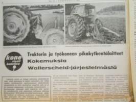 Koneviesti 1976 nr 16, sis. mm. seur. artikkelit / kuvat / mainokset; Kynnön Suomen mestarit 1976, Traktorin ja työkoneen pikakytkentälaitteet - kokemuksia