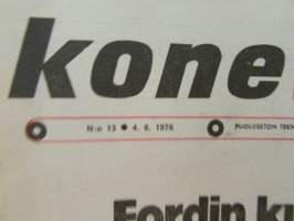 Koneviesti 1976 nr 13, sis. mm. seur. artikkelit / kuvat / mainokset; Ravintoa oljesta, Pikakytkentälaitteet yleistymässä, Lato-Hanko traktorin työväline,