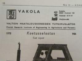 Koneviesti 1976 nr 13, sis. mm. seur. artikkelit / kuvat / mainokset; Ravintoa oljesta, Pikakytkentälaitteet yleistymässä, Lato-Hanko traktorin työväline,