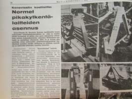 Koneviesti 1976 nr 11, sis. mm. seur. artikkelit / kuvat / mainokset; DLG -76 München, Normet pikakytkentälaitteiden asennus, Pasmatik täyshydraulinen