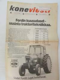 Koneviesti 1976 nr 9, sis. mm. seur. artikkelit / kuvat / mainokset; Traktoreita ilmatyynyillä Volvo BM, Konttivaunut tulevat, koneviesti testaa Jobu LP 4, Uusi