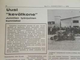 Koneviesti 1976 nr 9, sis. mm. seur. artikkelit / kuvat / mainokset; Traktoreita ilmatyynyillä Volvo BM, Konttivaunut tulevat, koneviesti testaa Jobu LP 4, Uusi