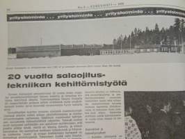 Koneviesti 1976 nr 9, sis. mm. seur. artikkelit / kuvat / mainokset; Traktoreita ilmatyynyillä Volvo BM, Konttivaunut tulevat, koneviesti testaa Jobu LP 4, Uusi