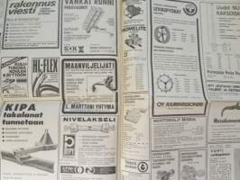 Koneviesti 1976 nr 9, sis. mm. seur. artikkelit / kuvat / mainokset; Traktoreita ilmatyynyillä Volvo BM, Konttivaunut tulevat, koneviesti testaa Jobu LP 4, Uusi