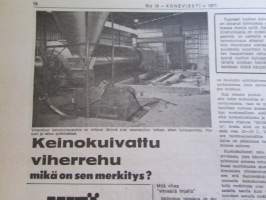 Koneviesti 1971 nr 18, sis. mm. seur. artikkelit / kuvat / mainokset; Sampo 40 puimuriuutuus, koneellista maidontuotantoa, Eino Keskitalo Koivusaaren tila,