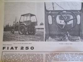 Koneviesti 1971 nr 20, sis. mm. seur. artikkelit / kuvat / mainokset; Cantone T 300 maatalouden monitoimikone, Traktoritestissä Fiat 250, Malminkartanon karja