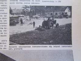 Koneviesti 1971 nr 20, sis. mm. seur. artikkelit / kuvat / mainokset; Cantone T 300 maatalouden monitoimikone, Traktoritestissä Fiat 250, Malminkartanon karja