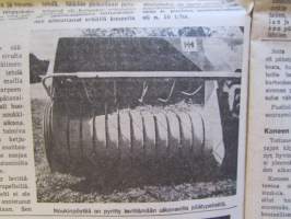 Koneviesti 1971 nr 22, sis. mm. seur. artikkelit / kuvat / mainokset; Nordsten Combi-Matic testissä, David Brown 995, 2 paalainta &quot;itse teossa&quot; Welger AP 41 -
