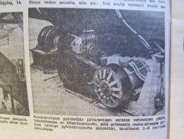Koneviesti 1971 nr 22, sis. mm. seur. artikkelit / kuvat / mainokset; Nordsten Combi-Matic testissä, David Brown 995, 2 paalainta &quot;itse teossa&quot; Welger AP 41 -