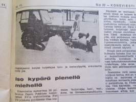Koneviesti 1971 nr 22, sis. mm. seur. artikkelit / kuvat / mainokset; Nordsten Combi-Matic testissä, David Brown 995, 2 paalainta &quot;itse teossa&quot; Welger AP 41 -