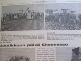 Koneviesti 1971 nr 23-24, sis. mm. seur. artikkelit / kuvat / mainokset; Hinattava Juko 300, Lasse Pätiälän sikala, Agrima -71, Smithfield Show, Kotitekoinen