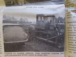 Koneviesti 1971 nr 23-24, sis. mm. seur. artikkelit / kuvat / mainokset; Hinattava Juko 300, Lasse Pätiälän sikala, Agrima -71, Smithfield Show, Kotitekoinen