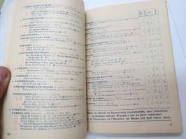 Automobile Club de France - Annuaire de route 1957 -Ranskan Autoklubin vuosikirja, sisältää hotelliluettelon, karttoja, mainoksia, autokilpailukalenterin ym.