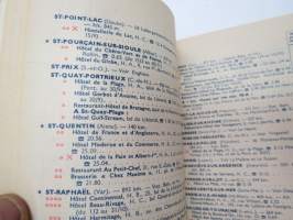 Automobile Club de France - Annuaire de route 1957 -Ranskan Autoklubin vuosikirja, sisältää hotelliluettelon, karttoja, mainoksia, autokilpailukalenterin ym.