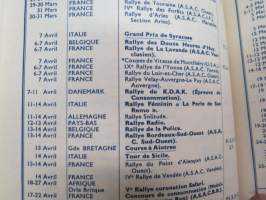 Automobile Club de France - Annuaire de route 1957 -Ranskan Autoklubin vuosikirja, sisältää hotelliluettelon, karttoja, mainoksia, autokilpailukalenterin ym.