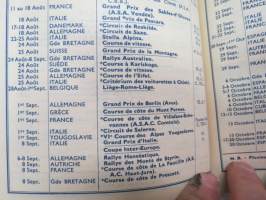 Automobile Club de France - Annuaire de route 1957 -Ranskan Autoklubin vuosikirja, sisältää hotelliluettelon, karttoja, mainoksia, autokilpailukalenterin ym.