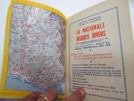 Automobile Club de France - Annuaire de route 1957 -Ranskan Autoklubin vuosikirja, sisältää hotelliluettelon, karttoja, mainoksia, autokilpailukalenterin ym.