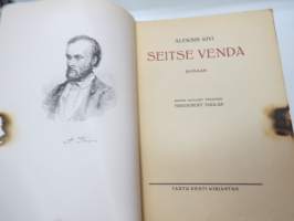 Seitse Venda - A. Gallen-Kallela illustratsioonit, kolmas trükk 1942 (Seitsemän veljestä eestin kielellä), huomaa takakanteen painettu Rmk 3,75 hinta